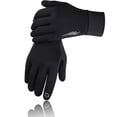 thumbnail image 2 of Gants de Course Imperméables Réfléchissants, Protection d'Écran en Polaire à Doigts Complets, Équipement d'Hiver Isolé Coupe-Vent, pour Randonnée Nocturne, Trajets, Activités Sportives, Taille Haute Visibilité, Froid, 2 of 8