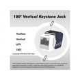 thumbnail image 4 of Vertical 180° Toolless CAT6 Keystone Jacks UTP RJ45 Ethernet Connectors White 50-Pack, 4 of 5