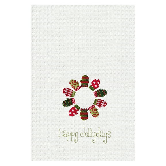 Happy Jollydays Waffle Weave Kitchen Towel
