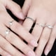 thumbnail image 2 of Vintage 5pcs Punks Stack Moon Por s Stack Band Midi Rings, 2 of 7