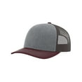 thumbnail image 2 of Richardson - Adjustable Snapback Trucker Cap - 112 - Heather Grey/ Charcoal/ Maroon, 2 of 5