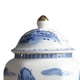 thumbnail image 4 of Tarro de jengibre de cerámica Zulema 850 ml con tapa blanca azul moderno, 4 of 4