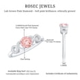 thumbnail image 5 of Rosec Jewels IGI Certified Lab Grown Pink Diamond Engagement Ring 1 Carat - Fancy Pink Color and VS1 Clarity - Womens Pink White Diamond Ring, 925 Sterling Silver, US 4.00, 5 of 8