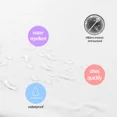 thumbnail image 3 of 4Pc Dog Bathroom Set Shower Curtain Xmas Garland Happy New Year Bathtub Screen Non-Slip Bath Mat Rug Toilet Cover Home, 3 of 4