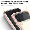 thumbnail image 5 of SaniMore for Samsung Galaxy Z Flip 3 Crystal Clear [Not Yellowing Technology] Case, Hard PC & TPU Bumpers Case with Wireless Charging Shockproof Protective Case for Samsung Z Flip 3, Pink, 5 of 7