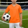 thumbnail image 2 of CHEEREAM Soccer Jersey For Boys Sportswear Short Sleeve V-Neck Tops Summer Mesh Quick Dry Athletic Blouse For Kids Active, 2 of 8