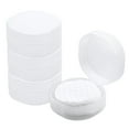 thumbnail image 1 of 4-Pack White Travel-Friendly Makeup Cotton Organizer: Compact PP Container with Secure Pressure Seal, Rounded Edges & Transparent Design for Cosmetic Pads, Cotton Balls, Toothpicks – Ideal for, 1 of 5