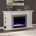 thumbnail image 2 of Pemberly Row Wood Color Changing Bookcase Fireplace in White/Gray, 2 of 3