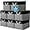 Black Gray, variant on 8 Pack Collapsible Storage Bins Fabric Storage Bins Polyester Fabric Storage Baskets with Handles Linen Closet Organizer for Shelf Home Closet Towels Toys (Beige,12 x 12 x 12 In)