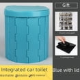 thumbnail image 1 of Inodoro plegable estilo con tapa, inodoro portátil para automóvil, inodoro móvil para viajes en automóvil, inodoro para acampar al aire libre, 1 of 1