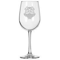 Wine Glass for Red or White Wine Owl Vintage (16 oz Tall Stemmed)