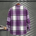 thumbnail image 4 of Men's Warm Flannel Plaid Button Down Shirt Jacket Casual Long Sleeve Regular Fit Shirt with Two Pockets, 4 of 9
