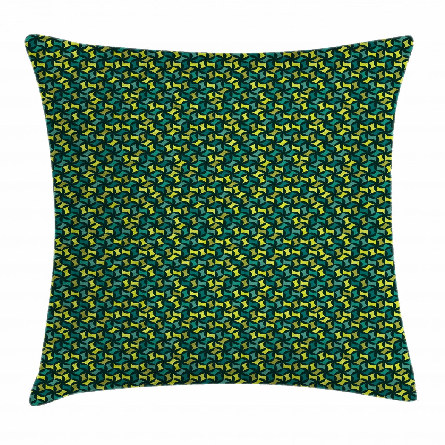 Abstract Throw Pillow Cushion Cover, Geometric Composition Modern Art