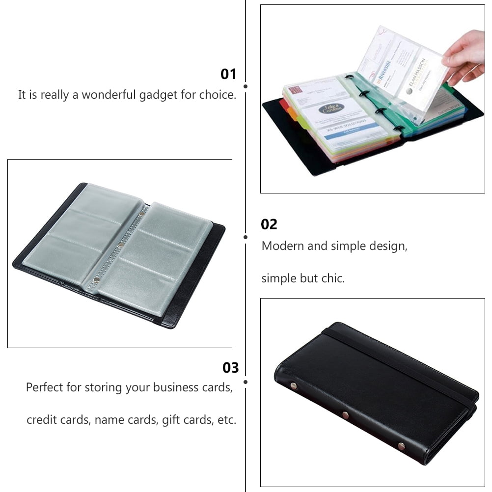 Masteelf 2 pcs  Portable Business Cards Case Creative PU Cards Container Cards Holder