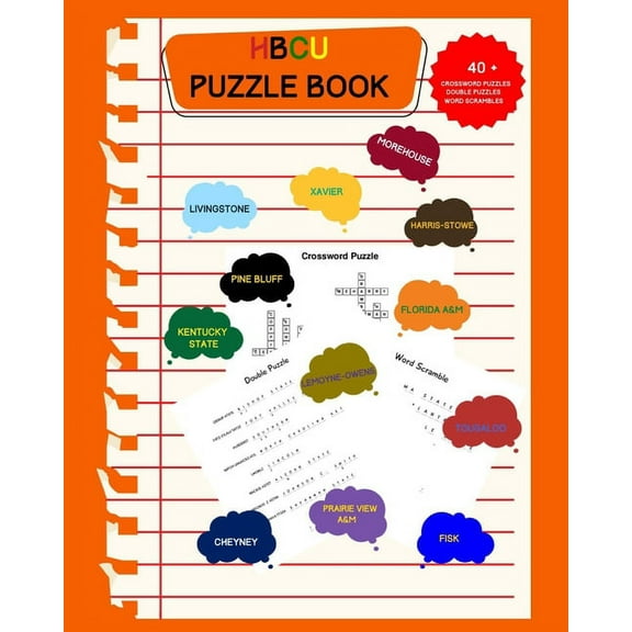 HBCU Puzzle Book: Crosswords, Puzzles & Word Scrambles, (Paperback)