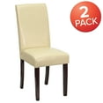 thumbnail image 3 of Flash Furniture 2 Pk. Ivory LeatherSoft Parsons Chair, 3 of 13