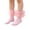 Pink, variant on Ruffle Ankle Socks for Girls with Pearl Double Lace Frilly Socks for Kids Stretchy Fit Princess Style Dress Socks