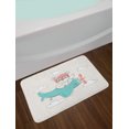 thumbnail image 2 of Cartoon Airplane Bath Mat, Adventurous Funny Bear Flying in the Sky on a Plane Cheerful, Plush Bathroom Decor Mat with Non Slip Backing, 29.5" X 17.5", Multicolor, by Ambesonne, 2 of 2