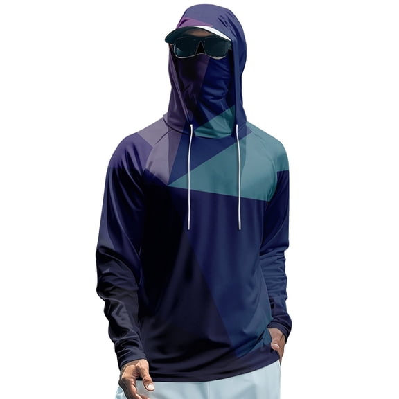 Fishing Shirt with Hood Cooling Hoodies Hooded Shirt Uv Casual Summer UPF 50 Uv Rash Guard