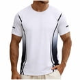 thumbnail image 2 of Qzwdhjm Mens Athletic Shirts Quick Dry Short Sleeve Tops Crew Neck Lightweight Graphic Tees Breathable Big and Tall Shirt for Fitness Training, 2 of 6