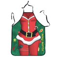 thumbnail image 1 of Delantal de Navidad para hombre y mujer, delantal con estampado 3D de Chef, con músculos, cuello Halter, cintura, accesorios de fiesta de boda, 72x54cm, 1 of 4