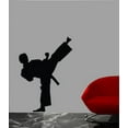 thumbnail image 2 of Wallhogs Martial Arts Kicking II Silhouette Cutout Wall Decal, 2 of 2