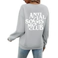thumbnail image 6 of Women's Sweatshirts 2025 Anti Social Moms Club Sweatshirt Crewneck Drop Shoulder Pullover Tops Sweatshirt for Women, 6 of 8