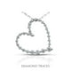2,41 Carats Diamant Naturel Total 18 Carats Or Blanc Serti de Broches Pendentif Mode Forme de Coeur – image 1 sur 1