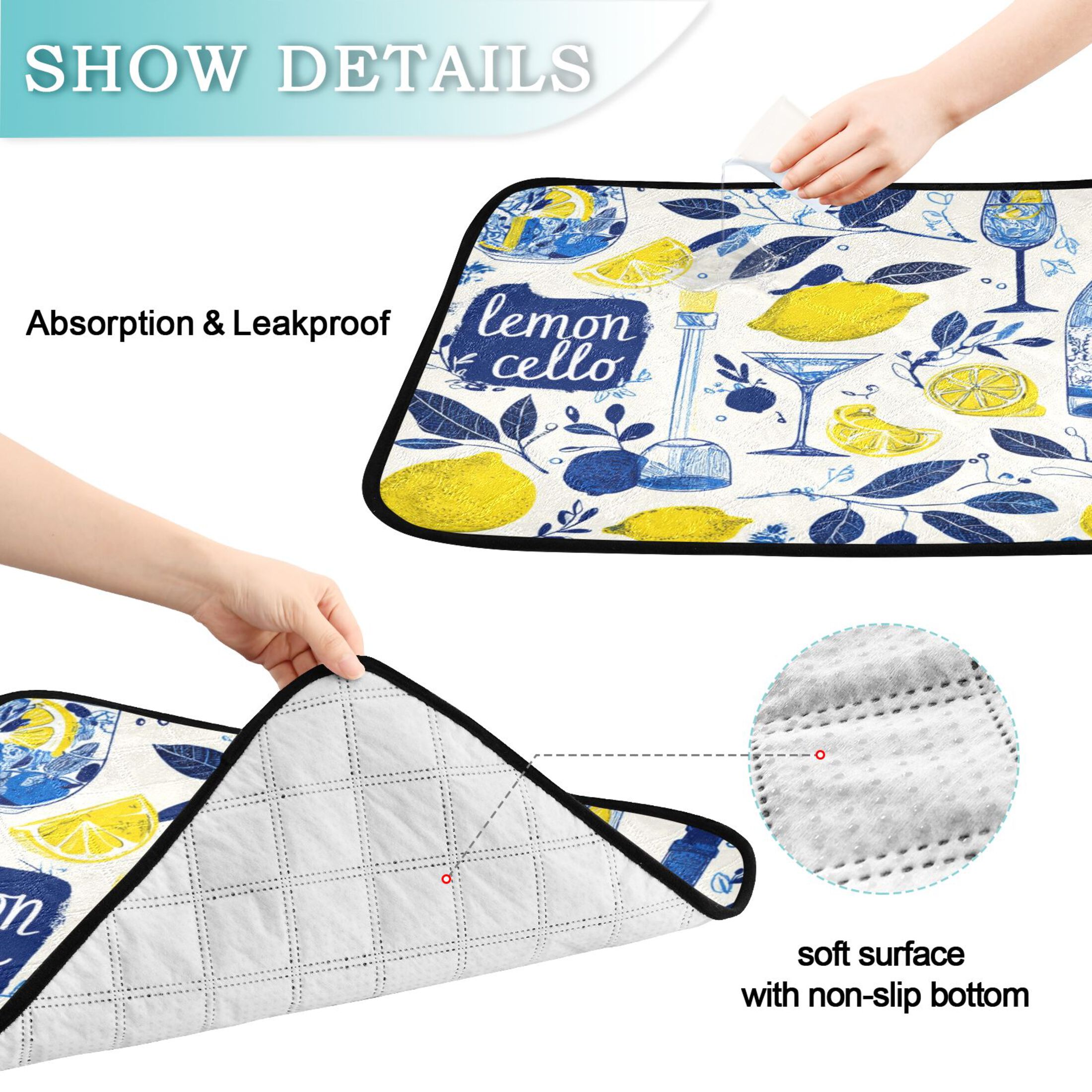 IAUYY Washable Pee Pads for Dogs Smallx3 Absorbent and Leak-Proof Non-Slip Reusable Puppy Pee Pads for Dogs Applicable to Playpen Potty Crate The Branches Of The Leaves