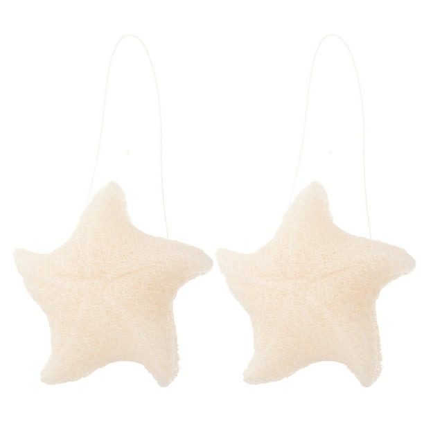 Esponja de baño exfoliante para bebé, suave esponja corporal con forma de estrella para la ducha del bebé, esponja de baño para recién nacidos, esponja vegetal para la hora del baño del bebé.