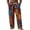 Orange@GC@, variant on CONZONE Mens Baggy Linen Pants Wide Leg Beach Pants for Men Trendy Elastic Waist Drawstring Retro Graphic Soft Casual Joggers With Pocket