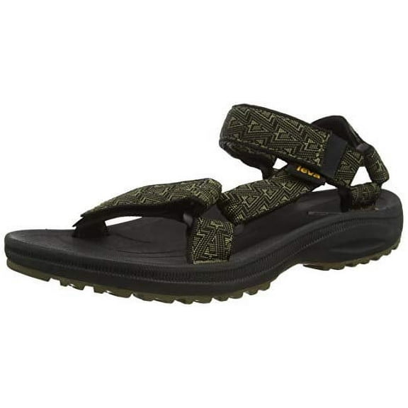 Teva Men's Open Toe Sandals, Black Bamboo Dark Olive Bdolv, 45.5