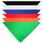 2-Pack Solid Polyester Dog Neckerchief Triangle Bibs - Extra Large (Grey)