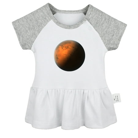 

Nature Mars Planet Pattern Dresses For Baby Newborn Babies Skirts Infant Princess Dress 0-24M Kids Graphic Clothes (Gray Raglan Dresses 6-12 Months)