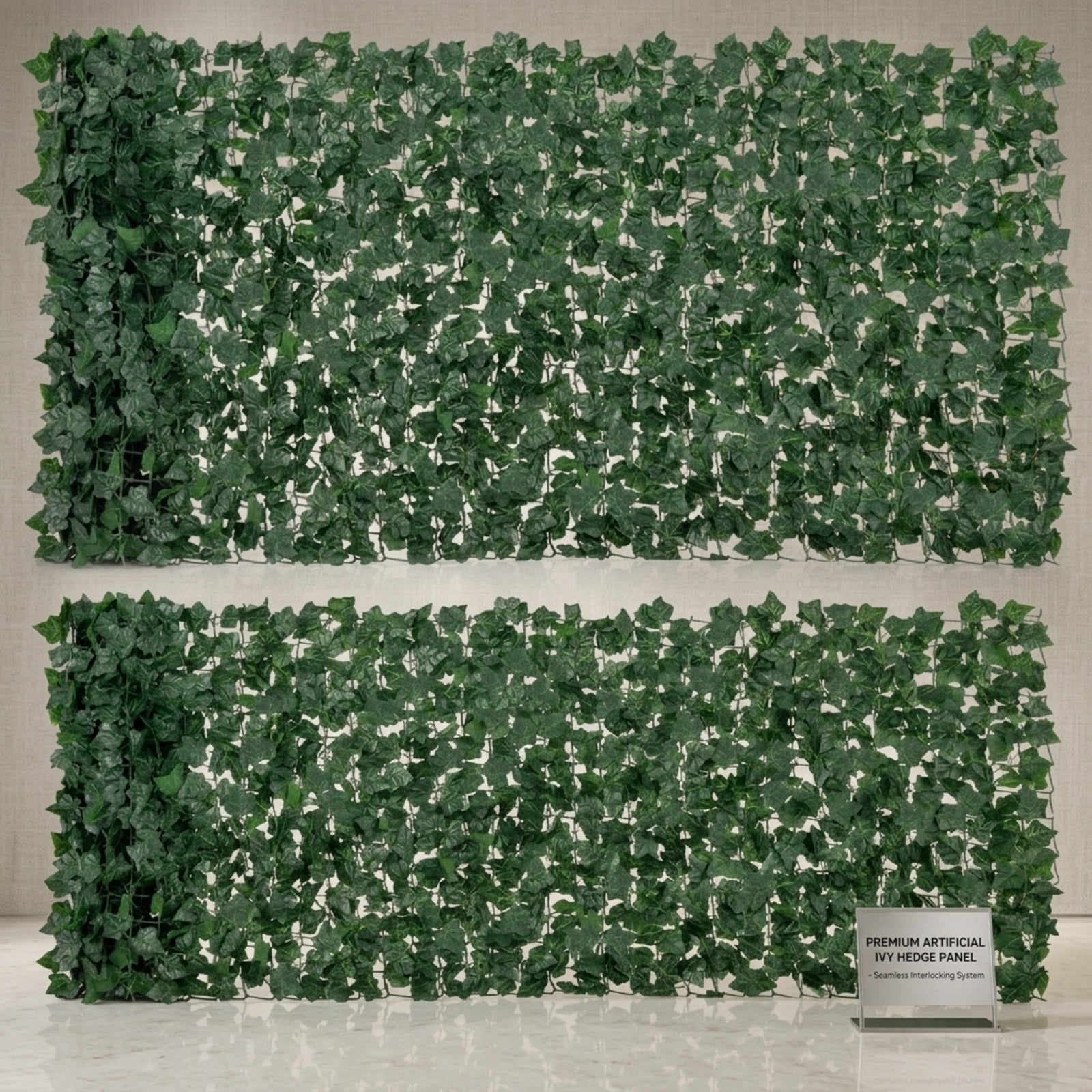 Vebreda Artificial Plant Decor, 120 x 40 Inch Artificial Ivy Privacy Fence, Large 3D Lifelike Ivy Hedge, Versatility and Wide Application