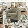 thumbnail image 7 of UIXE Swivel Barrel Accent Chairs Set of 2 Modern Upholstered Living Room Chair Round Club Armchair, Camel, 7 of 7