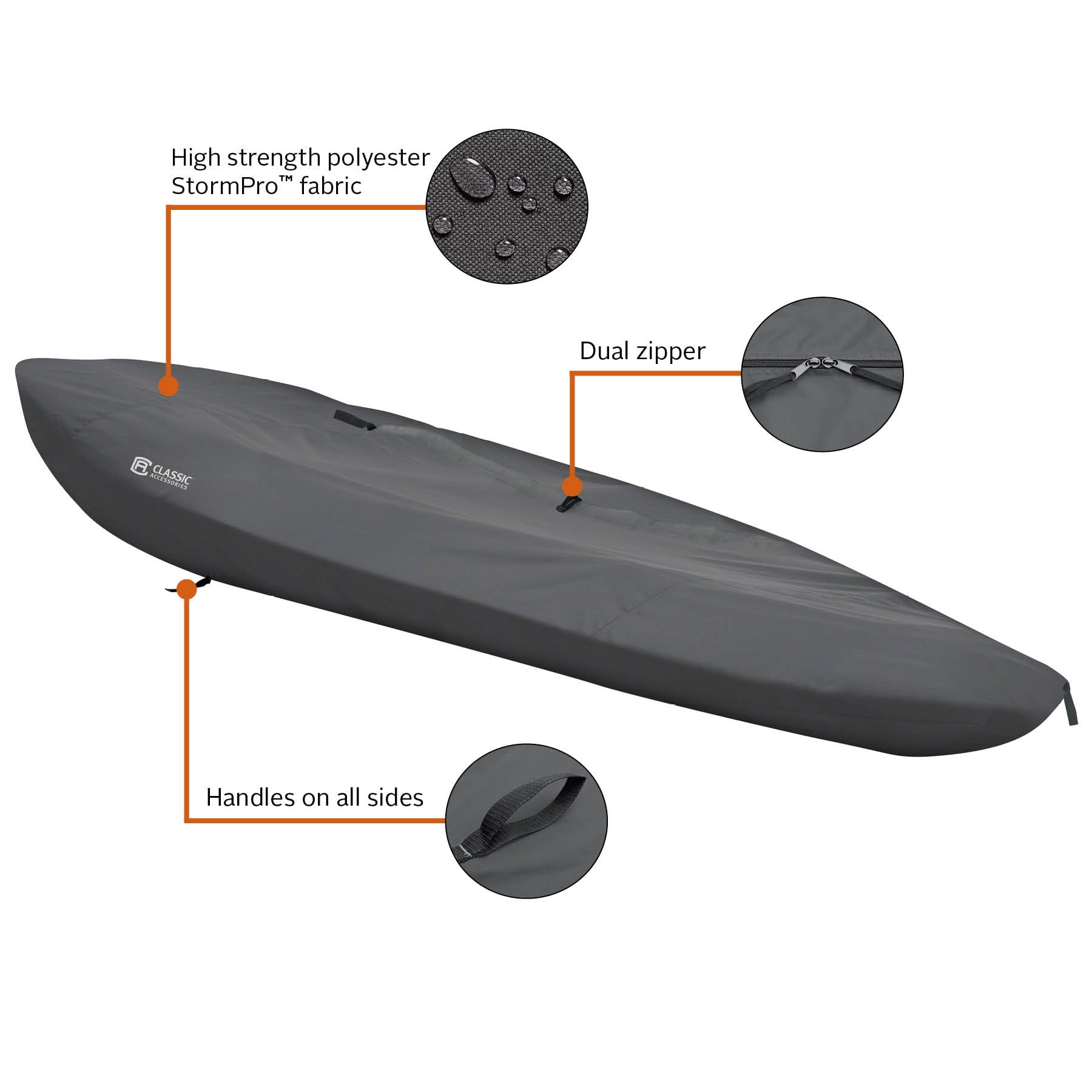 Classic Accessories StormPro 12 Ft Heavy-Duty Kayak/Canoe Cover