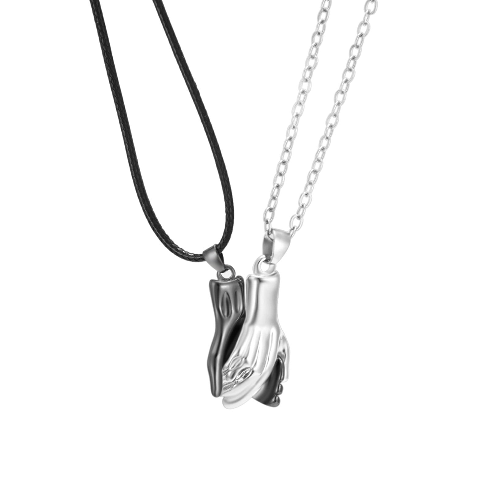 clasped hands necklace