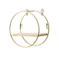 thumbnail image 4 of Wall Round Floating Shelves, Gold Metal Moon Shaped Display Shelf Decorative Organizer Storage Display Rack For Living Rooms Bedrooms Kitchens Office 7.9"X7.9"X4.1", 4 of 7