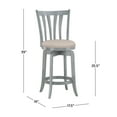 thumbnail image 4 of Hillsdale Furniture Savana Wood Counter Height Swivel Stool, Blue Wire Brush, 4 of 16