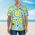 thumbnail image 4 of Lsque Avocado and Hearts pattern Hawaiian Shirt for Men, Unisex Summer Beach Casual Short Sleeve Button Down Shirts-Medium, 4 of 9