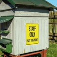 thumbnail image 7 of Staff Only Past This Point Bright Yellow Tin Sign Warning Metal Sign Vintage Sign Wall Decor for Home Farm Bar Coffee Shop Club Decoration 8x12 Inch, 7 of 7