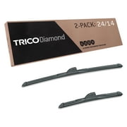 TRICO Diamond 2 Pack, 24" and 14" High Performance Replacement Windshield Wiper Blades (25-2414)