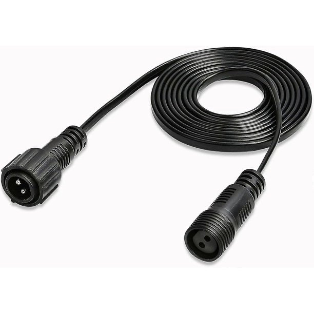 Extension Cable 3 Meter 2Pin Extension Cable Waterproof Electrical Extender with Male and Female Connectors for Solar Spotlights, Garden Light