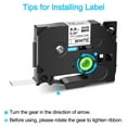 thumbnail image 3 of GREENCYCLE 5PK Compatible for Brother P-touch HSE-221 HS-221 HSe221 HS221 8.8mm 0.34" Black on White Heat-shrink Label Tape, 3 of 8