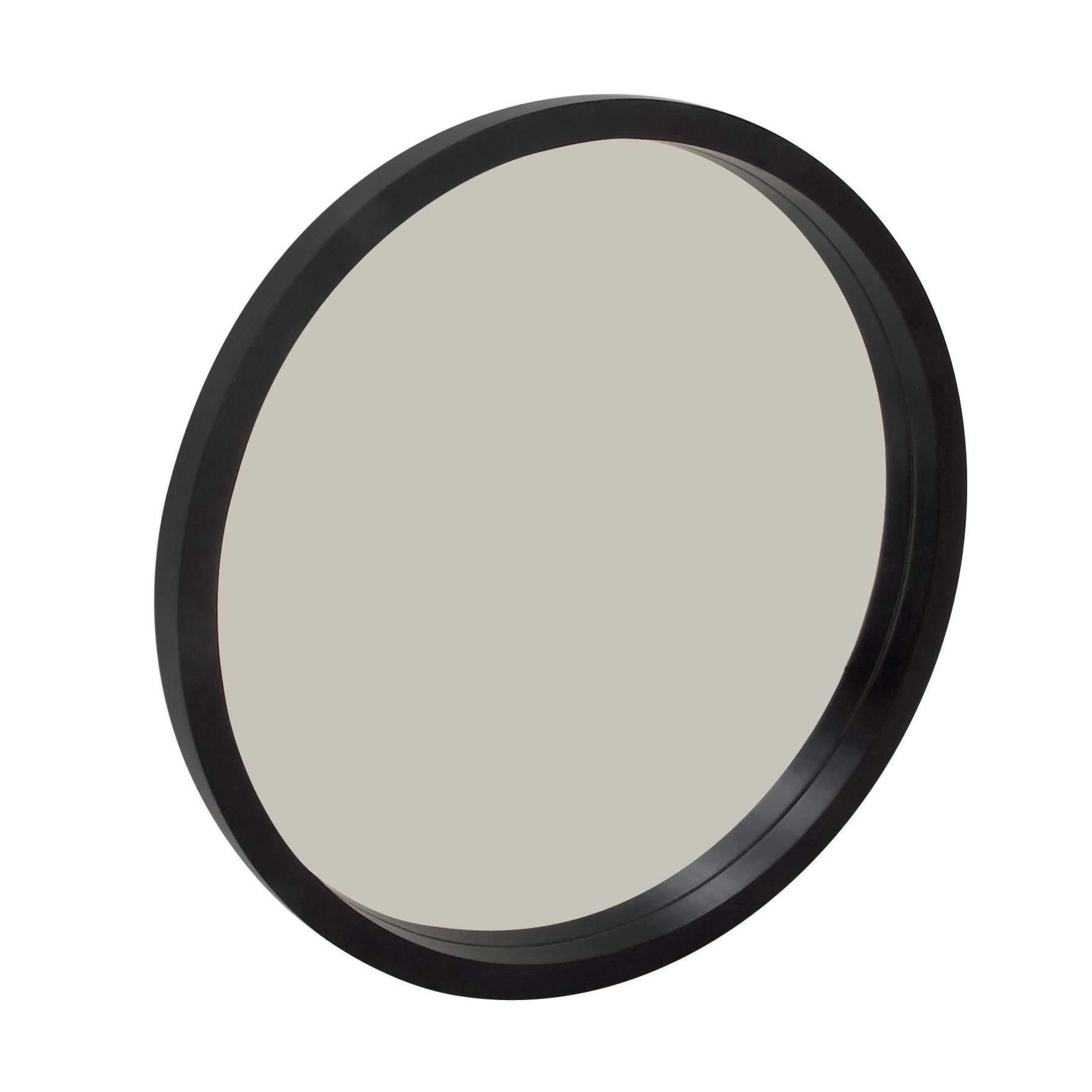 DecMode 32" x 32" Black Wall Mirror