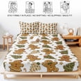 thumbnail image 5 of Full Size Fitted Sheet Set - Christmas 3 Piece Bedding Sets 16" Deep Pocket Fitted Sheet with 2 Pillowcases, Xmas Pine Tree Winter Snowflakes Brushed Microfiber Hotel Luxury Bed Sheets, 5 of 9