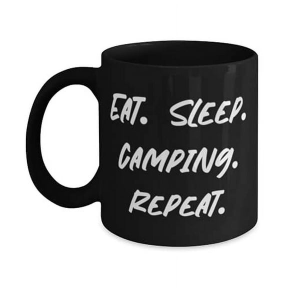 Inspire Camping, Eat. Sleep. Camping. Repeat, Reusable 15oz Mug F Men Women From