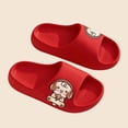 thumbnail image 5 of IVEYRTF Kids Slides Shoes Non Slip Thick Sole Casual Solid Color Home Slippers Bathroom Indoor Summer Comfort Breathable Slide Sandals, 5 of 6