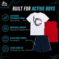 thumbnail image 5 of RBX Boys Athletic Outfit Shorts Set Short Sleeve Shirts Dry Fit Sleeveless Jersey & Shorts 3 Piece, 5 of 7